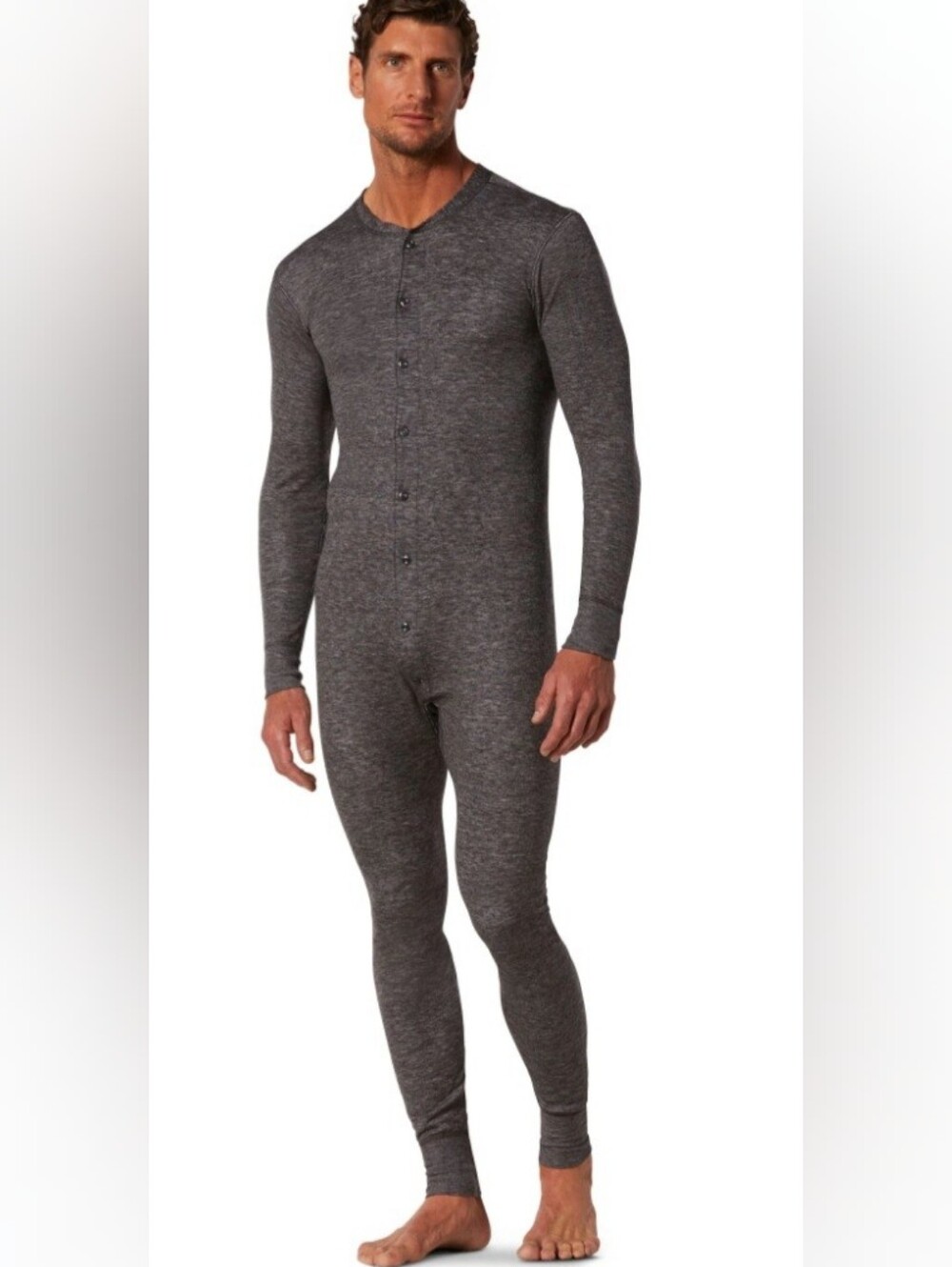 WindRiver Mens Sz M All-In-One 2-Layer Merino Wool Base Layer Long Underwear